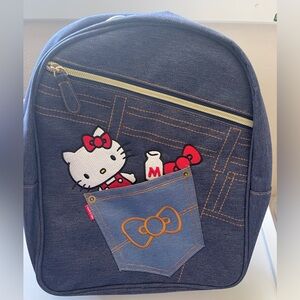 Hello kitty denim backpack